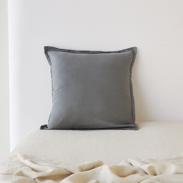 Pure Linen Cushion Cover - Charcoal