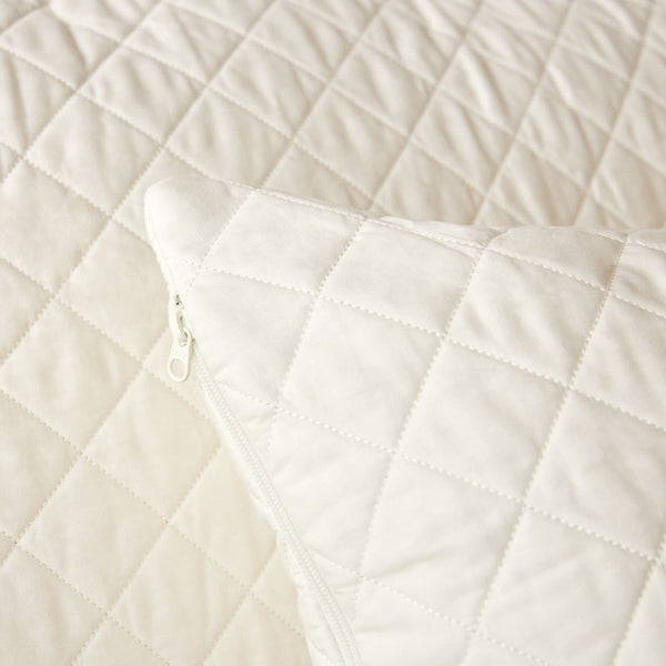 Cotton Quilted Euro Pillow Protector Each
