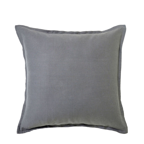 Pure Linen European Pillowcase Each - Charcoal