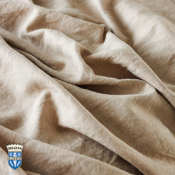 Belgian Linen Pillowcase Each - Natural Standard