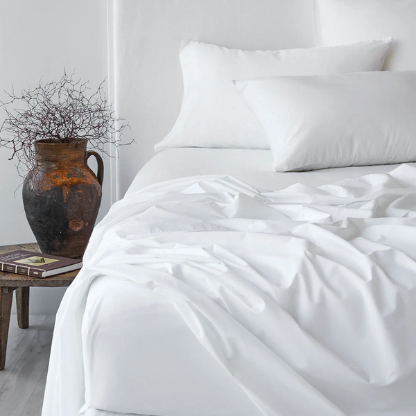450TC Fresh Cotton Percale Standard Pillowcase Pair - White