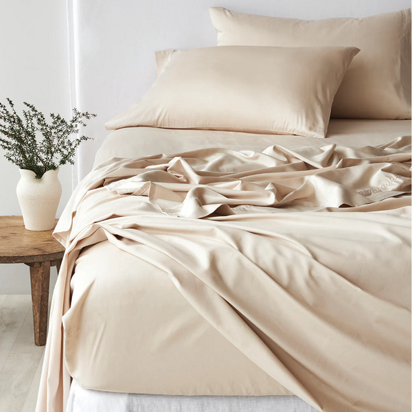 Bamboo Cotton Fitted Sheet - Natural